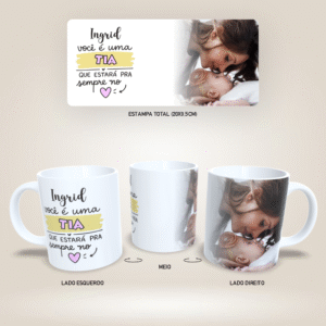 Arte para Caneca Tia Personalizada – Presente Criativo em PNG e CDR